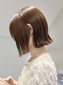 ラック 表参道(LUCK) ブリーチなしブラウン/ぷつんとボブ/透明感イルミナカラー