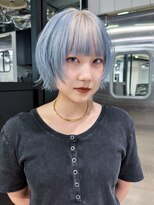 アルバム 池袋(ALBUM) デザインカラーおくれ毛ウルフレイヤーミディアム_F21070