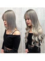 ボヤージュニケ(Voyage Nike)&nbsp;Before→After/編み込み×ホワイトシルバーグラデーション