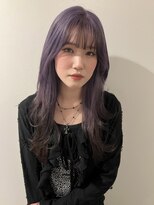 サンデイズド(SUNDAZED) 透明感ラベンダーパープル×ケアブリーチロング