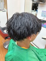マンアンドウーマン カットハウスMAN&WOMAN メンズパーマツーブロック波巻き