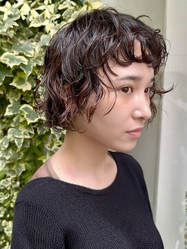 クリーク ボイス ヘアー 東原店(CLIQUE voice hair) ショートボブパーマ/ブラウンカラー/ゆるふわパーマ