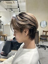 ビューバイネオリーブ 用賀店(Beau'r by neolive)&nbsp;センターパートニュアンスパーマニュアンスウルフ[用賀]