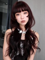 シオン(shion) ロング前髪レイヤーレッドブラウン_F22055