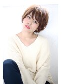 梨花風☆大人可愛い小顔外国人くせ毛風無造作ナチュラルショート