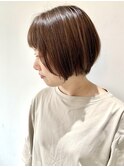 【FOLK】小顔 ショートバング ボブ イメチェン ピンクベージュ♪