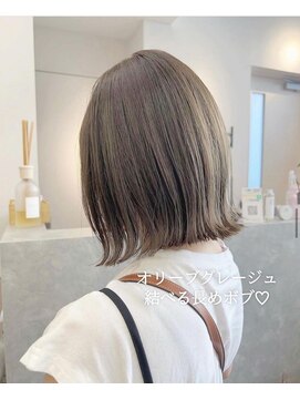 サンド 銀座(sand) 1番人気！オリーブグレージュボブ