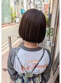 smoky brown×ナチュラルな丸みボブ