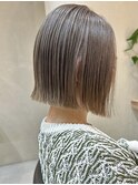 ナチュラルボブショートミニボブダブルカラーハイライトブリーチ