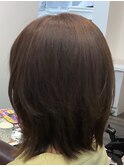 レイヤーボブ/アッシュブラウン