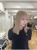 ブロンドベージュ10代20代ハイトーンカラー