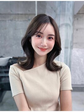 フィヴェント(Fivent) メルティカラー似合わせカットフェミニンロング韓国レイヤー