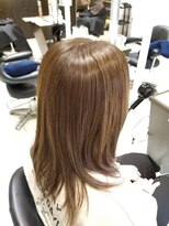 ミック ヘアアンドメイクアップ 高田店(miq Hair&Make up)&nbsp;ブリーチなし/ミルクティーベージュ/イルミナカラー/透明感