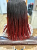 ビューティースペースラルジュヘアー(Beauty Space Large hair)&nbsp;ワインレッドグラデーションチェリーレッドアンブレラカラー