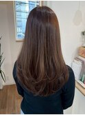桑名ロングレイヤーカットハッシュカット透明感カラー重めロング
