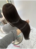ミディアムヘア暗めカラー/デザインカラー/フェイスフレーミング