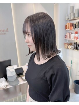 ロンドリゼル 札幌(Lond RiseL) オリーブグレー/前髪/ボブ/マロンベージュ/レイヤーカット/小顔