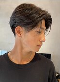 センターパートニュアンスパーマ