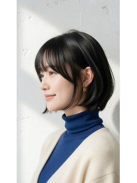 コートフィールエー(CO_T feel.a) 黒髪でも重くない！艶髪ボブで上品な大人可愛さを。