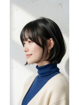 コートフィールエー(CO_T feel.a) 黒髪でも重くない!艶髪ボブで上品な大人可愛さを。