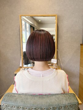 スーリール 春日千歳町店(Sourire) ミニボブ　デザインカラー