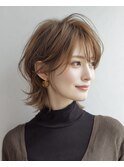 大人ミディアム　白髪ぼかし　脱白髪染めハイライト40代50代60代