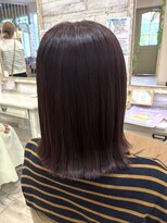 フゥカ 売市店(fuka)&nbsp;【 お肌のトーンUP！】ラベンダーピンク×外ハネヘア　八戸