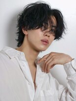 ルーシー 名古屋栄(LUCEY) センターパートニュアンスパーマフェザーパーマ波巻きパーマ