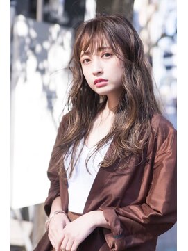 オースティン 錦糸町(AUSTIN) 大人かわいい前髪セシルカットココアブラウンフリンジウェーブ