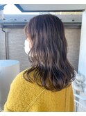 暗髪オリーブカラー/イルミナカラー/髪質改善/レイヤーカット