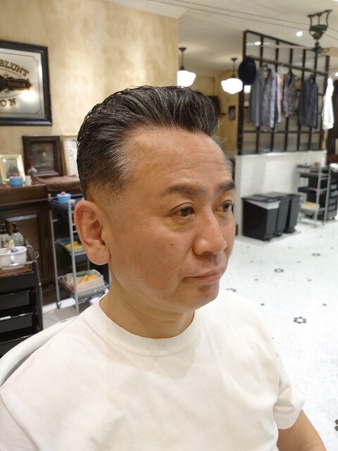 【LUDLOW BLUNT】バーバー ポンパドール ロマンスグレー50代60代