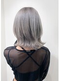 【tomomi*レイヤーボブ*ホワイトシルバー*色落ちホワイト*寒色】
