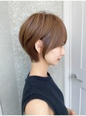 ブリーチなし★髪質改善地毛風グレージュ×ショート[池袋]