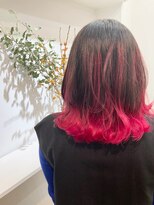 ラフ 原宿(L.a.a.g.f harajuku)&nbsp;ピンク 裾カラー エンドカラー@原宿