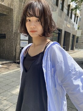 オーシャン(Ocean) ［Ocean Hair&Life 水田］秋ふわふわボブ×マロンカラー