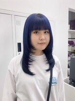 ワンズリー 本厚木店(ONE's ly)&nbsp;黒髪/前髪パーマ/グレーベージュ/レイヤーロング/ダブルカラー