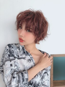 アボヘアー(Abo hair) 大人可愛いアッシュブラウン小顔マッシュショートボブ
