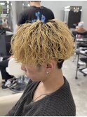 大分 府内 メンズカット 波巻きスパイラルパーマ マッシュ