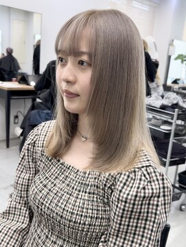 キラ 原宿(KILLA) 前髪イメチェンこなれミディウェーブパーマアンブレラカラー