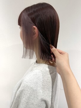 ラミエバイメルト 下北沢(lamie by melt) 花田/外ハネボブイメチェンホワイトブロンドワイドバング下北沢