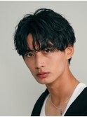 横浜西口シャドウパーマメンズマッシュウルフカット波巻きパーマ