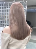 渋谷ミルクティーベージュハイトーンカラーヘーゼルベージュ30代