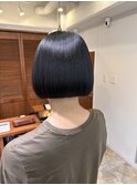 大宮韓国タッセルボブヘイリー切りっぱなし前下がりボブ20代30代
