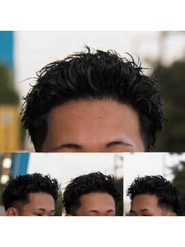 タフ バーバーショップ 大濠店(TOUGH BARBER SHOP) ピンクパーマ スパイキーショート