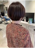 ミセス前下がりショートボブ小顔効果赤羽カットが上手い美容院
