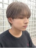 メンズアッシュグレーメンズシルバーベージュカラーダブルカラー