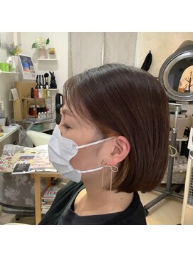 左右イヤリングカラー&おしゃれ染め【白髪率5％未満】