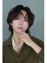 アドール(ADOR)&nbsp;《HARUKI》シャドウパーマ/メンズウルフ/センターパート