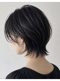 地毛活かし　ハイライト　馴染ませハイライト