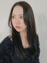 ミドル(MIDDLE) ロングレイヤー×アッシュブラウン